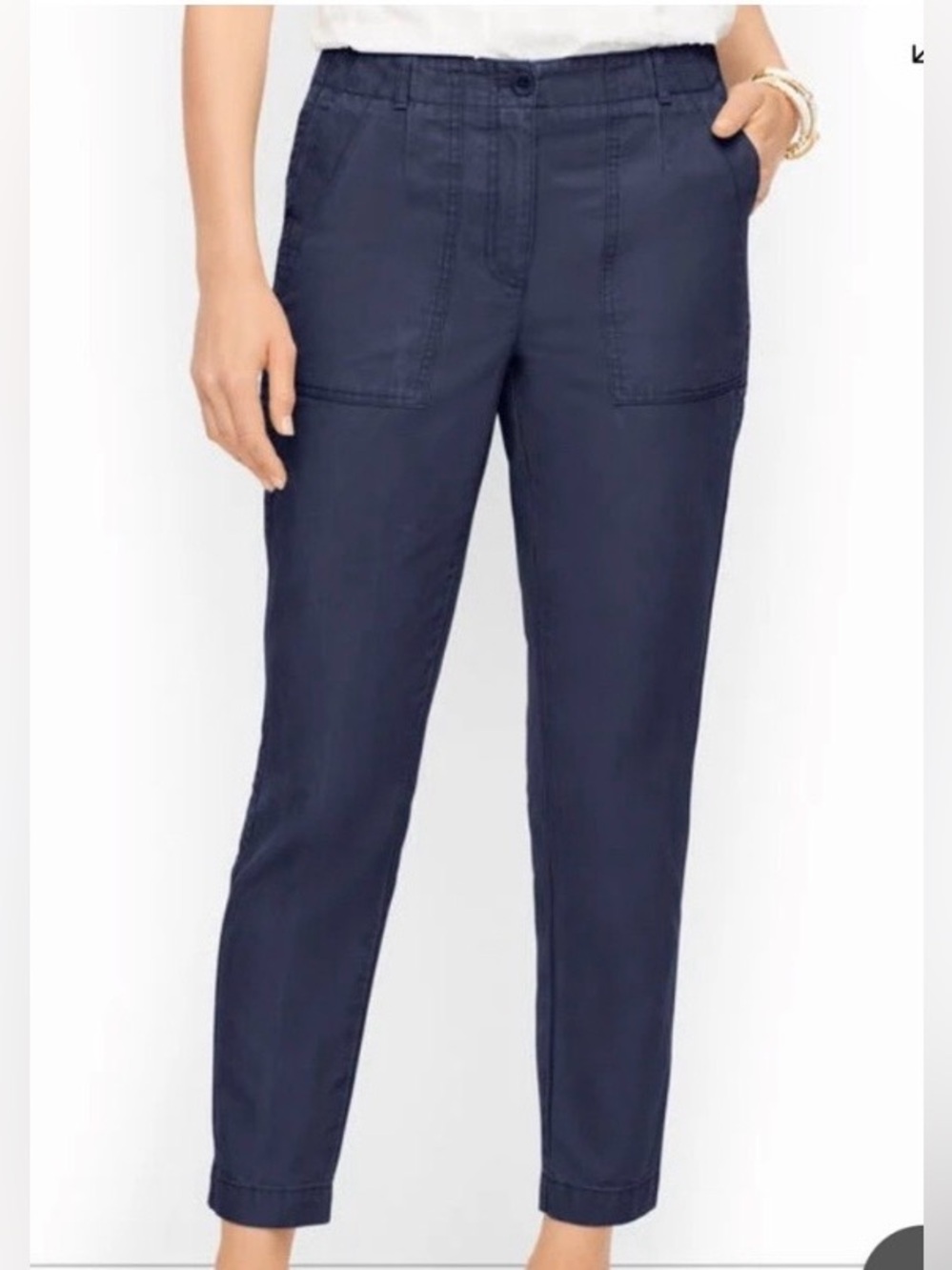 Talbots Navy Slim Cargo Pant Size 10
